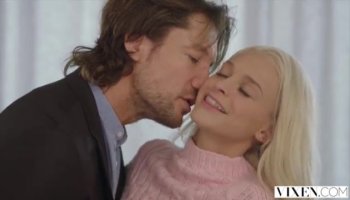Eloa Lombard is fucked hard by two horny men