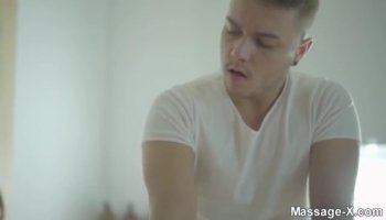 Beauty is moaning from fellas tenacious spooning